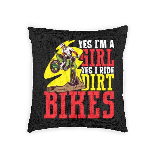 Dirt Bike Dirt Bike Riding Motocross Dirt Biking Woven Pillows