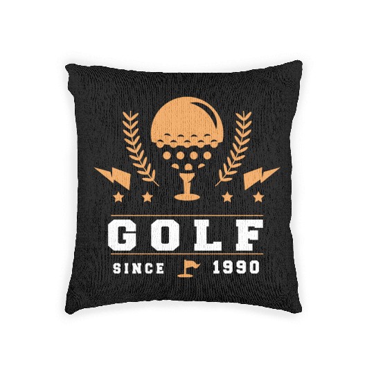Golf Since 1990 boy Woven Pillows
