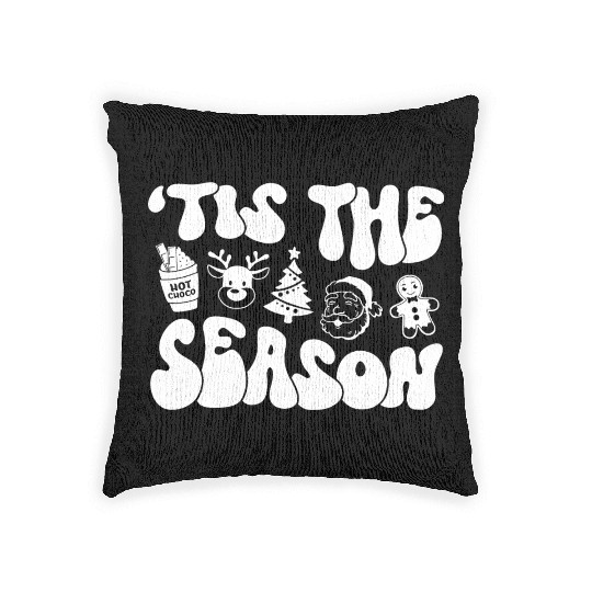 Tis The Season - Christmas Vibes - Cozy Season Woven Pillows