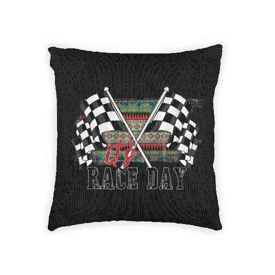 Its Race Day Woven Pillows