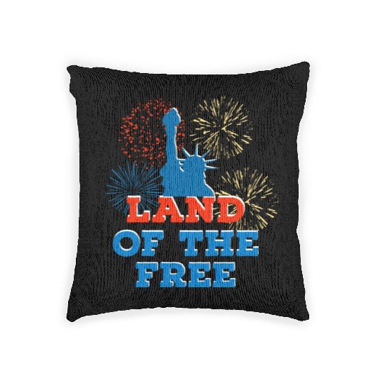 Land of the free gift Woven Pillows