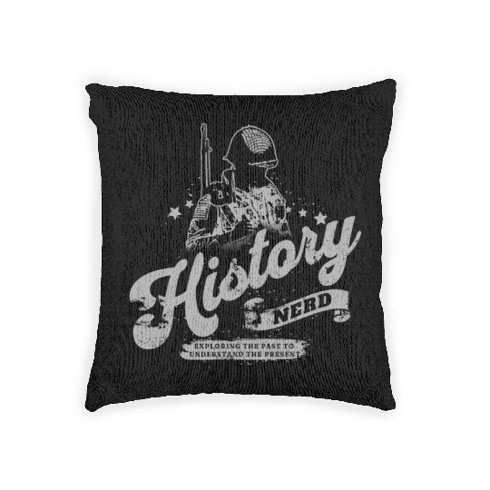 WW2 History Nerd Woven Pillows