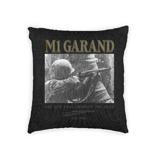 World War 2 Weapon M1 Garand Rifle Woven Pillows