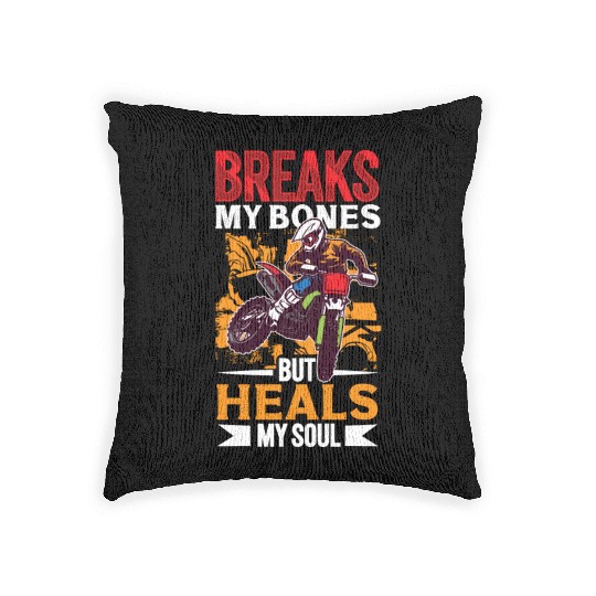 Dirt Bike Dirt Bike Riding Motocross Dirt Biking Woven Pillows