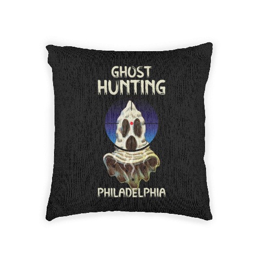 Paranormal Investigator Philadelphia Hunter Ghost Woven Pillows
