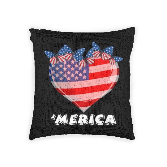 Patriotism Merica Pride US Patriots USA Fan Woven Pillows