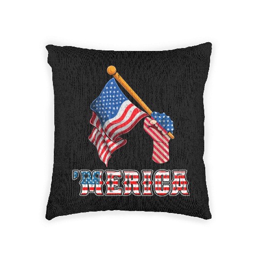 Patriotism Merica Pride US Patriots USA Fan Woven Pillows