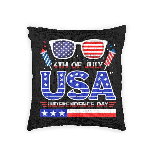 4th July USA Independence Day All American Pride Woven Pillows