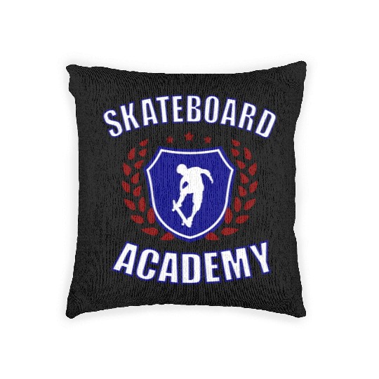 Skateboard Academy Woven Pillows
