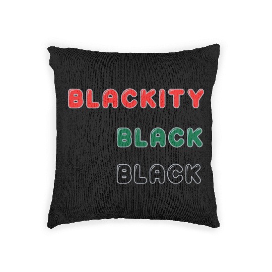 Blackity Black Black Woven Pillows