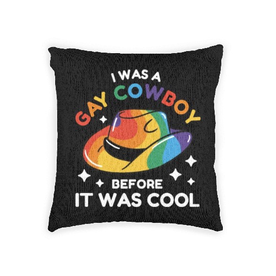Cowboy Barn Bull Rider Rodeo Country Western Movie Woven Pillows