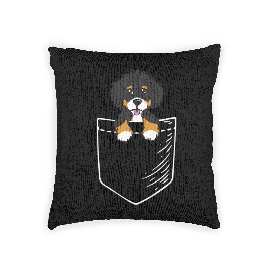 Bernedoodle Woven Pillows