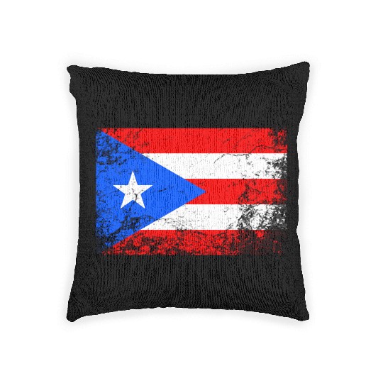 Puerto Rico National Flag Woven Pillows