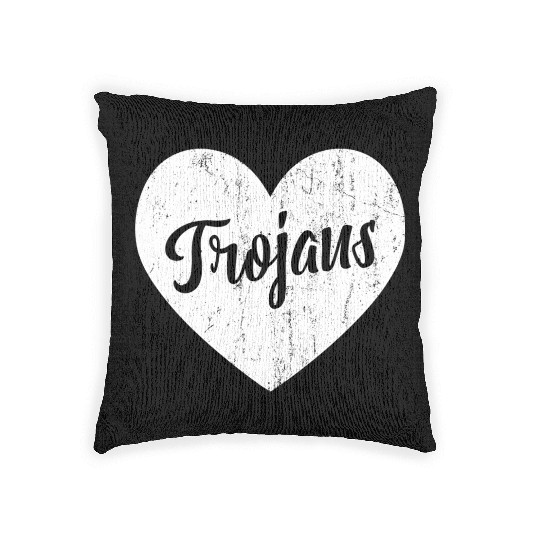 Trojans School Sports Fan Team Spirit Mascot He Woven Pillows