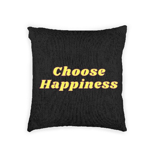 Choose Happiness Woven Pillows