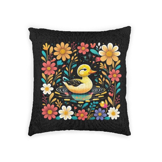 Joyful Duck Pond Woven Pillows