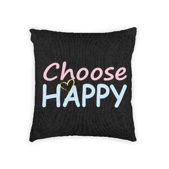 Choose Happy/Cheerful Vibes/Women&Kids Design D83D DE0A D83D DC99 Woven Pillows