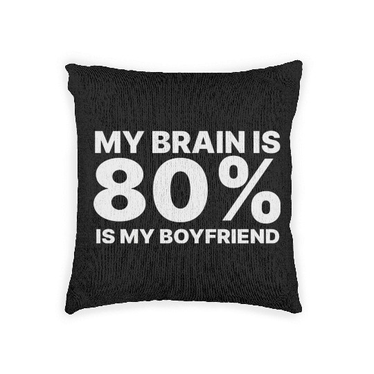 I Love My Boyfriend Woven Pillows