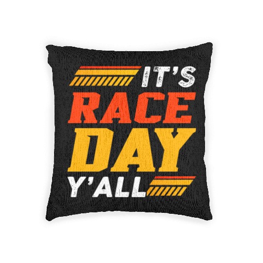 It's Race Day Y'All Woven Pillows