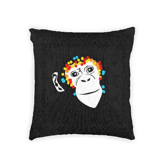 Monkey Face Monkey Monkey Woven Pillows