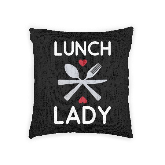 Lunch Lady hipster nature Woven Pillows