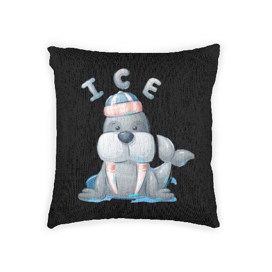 Snow seal Woven Pillows
