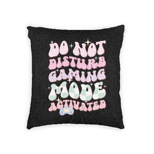 Do Not Disturb Gaming Mode Activated Woven Pillows