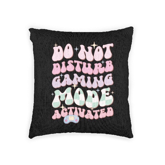 Do Not Disturb Gaming Mode Activated Woven Pillows