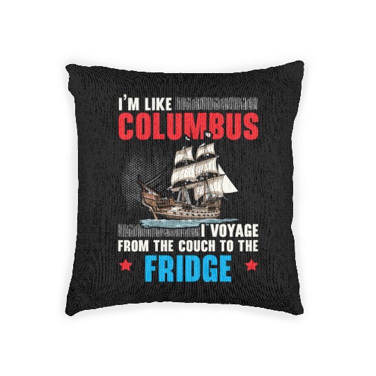 Christopher Columbus Italian American Columbus Day Woven Pillows