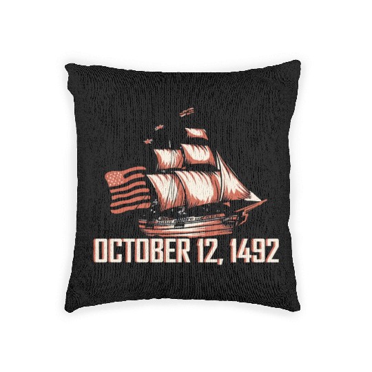 Christopher Columbus Italian American Columbus Day Woven Pillows