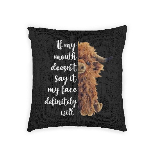 Scottish Highland Cow Woven Pillows