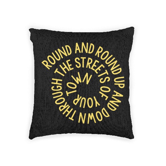 Streets Of Your Town mustard vintage nature Woven Pillows