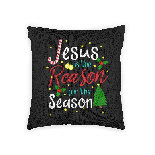 Jesus Is The Reason For The Season Woven Pillows