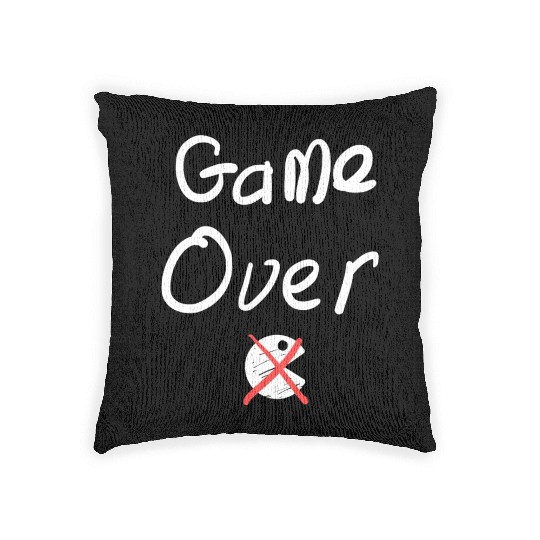 Game Over Sarcasm 80s 70s Woven Pillows
