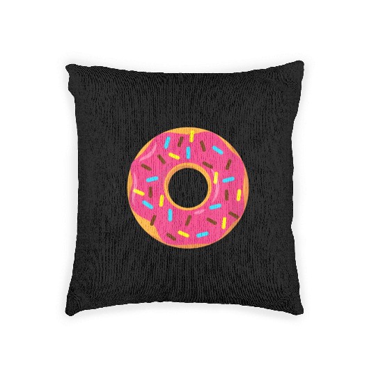 Donut Sprinkle Kindness Funny Girls Doughnut Lover Woven Pillows
