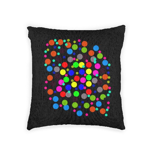 Multi-colored circle pattern Woven Pillows, Travel