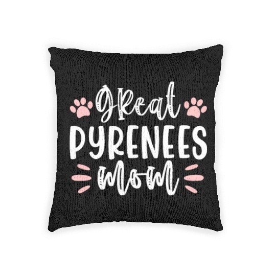 Great Pyrenees Mom Woven Pillows