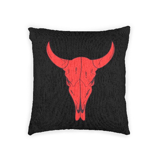 RED CUTE GOAT Woven Pillows