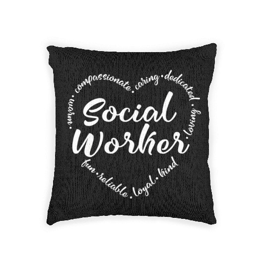 Social Worker He - Social Work Woven Pillows