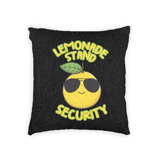 Lemonade Stand Security Cute Lemon Summer Woven Pillows