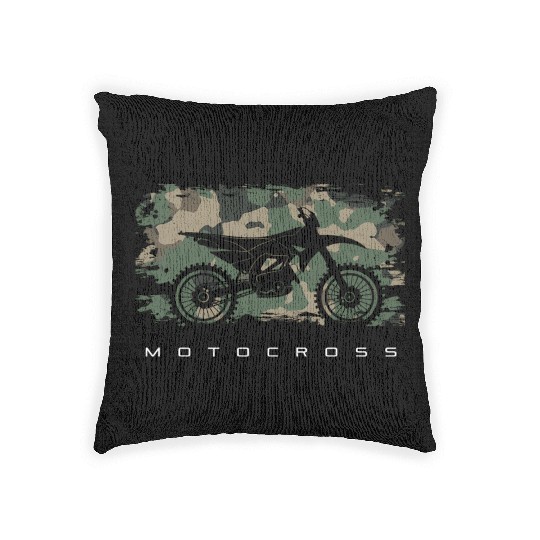 Motocross Dirt Bike Dirt Bike Motocross Woven Pillows