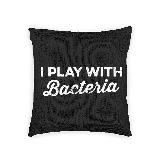 Nature Biology Science I Play With Bacteria stars Woven Pillows
