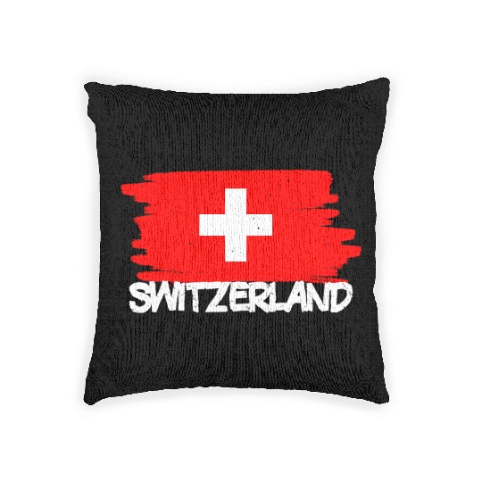 Switzerland Flag Woven Pillows