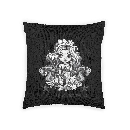 Mermaid vibes and salty kisses Woven Pillows