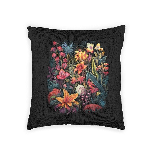 Orchids Flowers Garden Blossom Orchid Lover Woven Pillows
