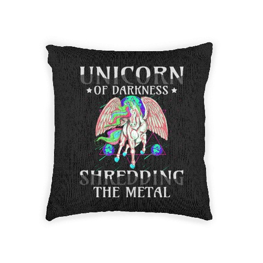 Goth Rock Satan Girl Woman Festivals Death Metal Woven Pillows