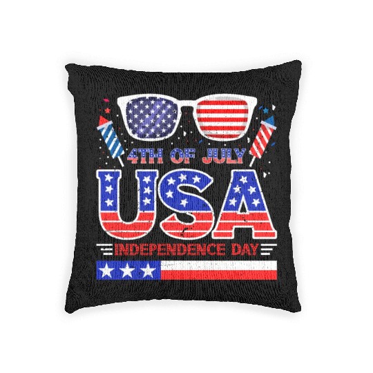 4th July USA Independence Day All American Pride Woven Pillows