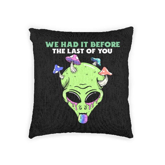 The Last Of Us All Mushroom Infected Green Alien Woven Pillows