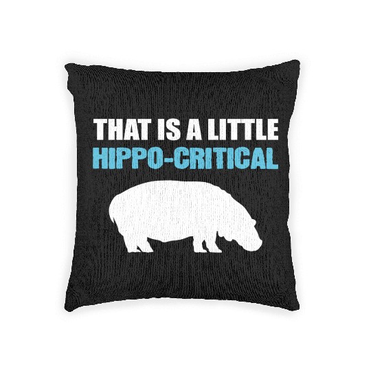 Little Hippo-Critical Zookeeper Or Animal Lover Gi Woven Pillows