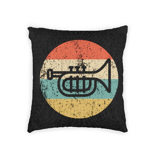 Trumpet Style Music Woven Pillows